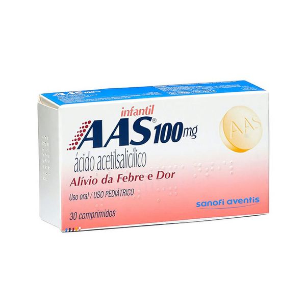 AAS Infantil 100mg 30 Comprimidos