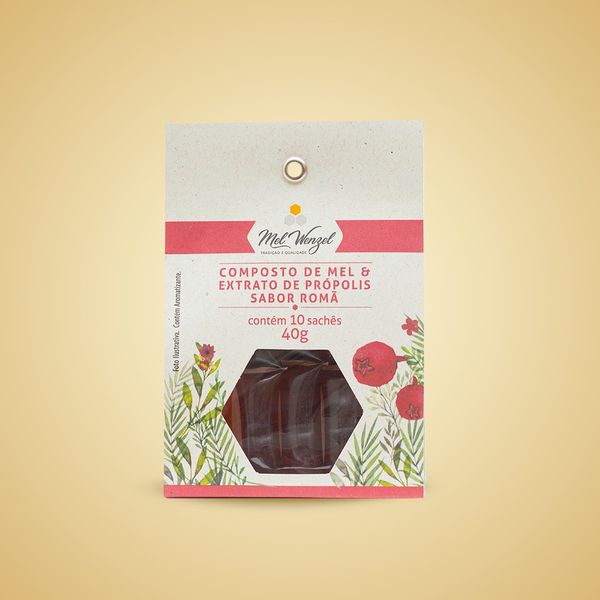 Mel Composto Wenzel Extrato De Propolis Sabor Roma 150g