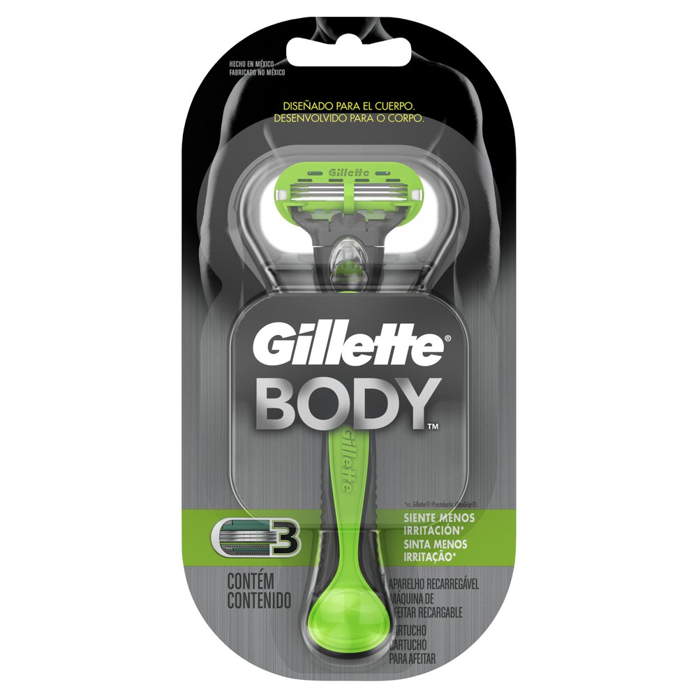 Aparelho De Barbear Gillette Body Com 1 Unidade + 1 Cartucho