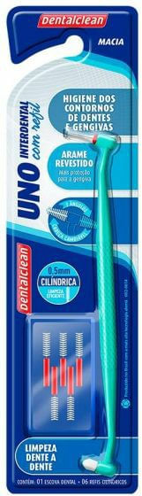 Escova Dental Clean Uno+Inter com Refil 0,5