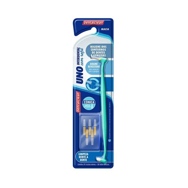 Escova Dentalclean Uno+Interdental com Refil Cônico