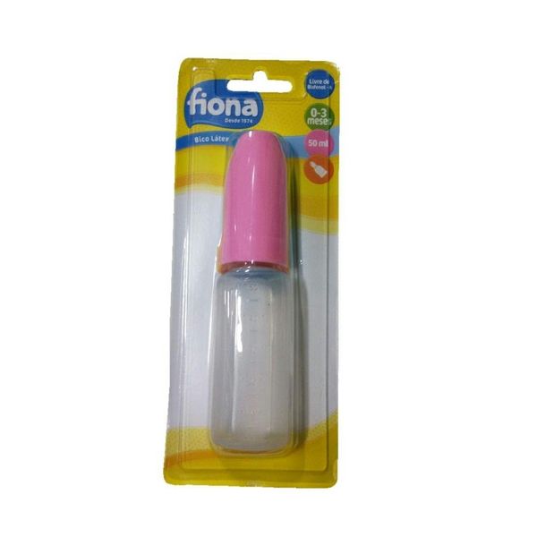 Mamadeira Fiona Mini Latex Rosa 50ml
