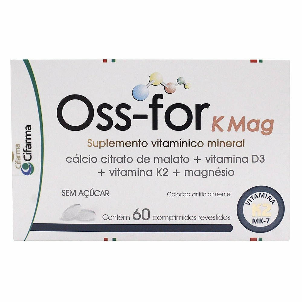 Suplemento Vitamínico E Mineral Oss-For K Mag Com 60 Comprimidos