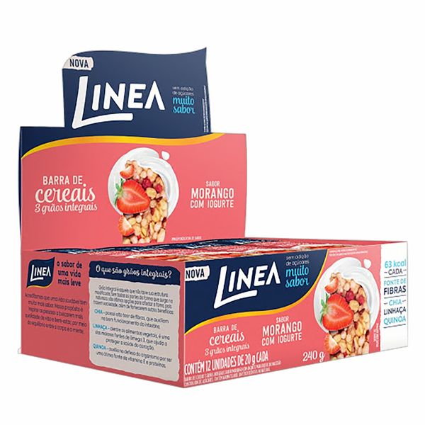 Barra De Cereal Linea Morango Com Iogurte 20g