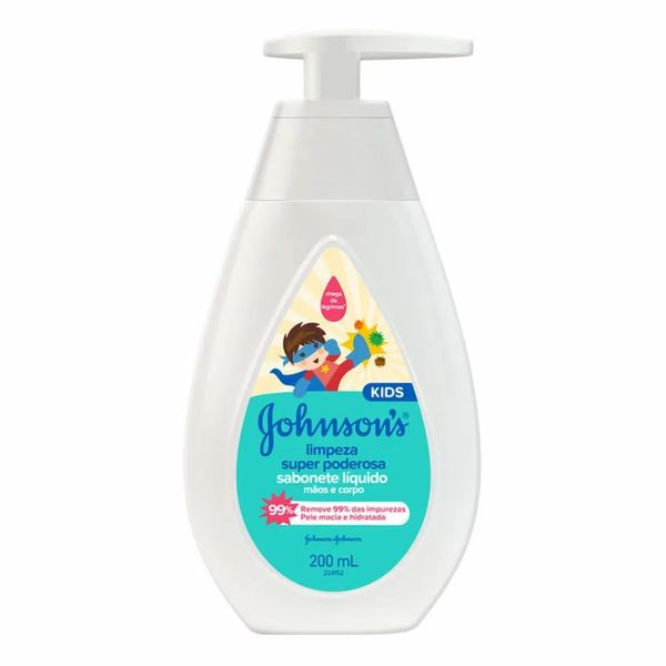 Sabonete Liquido Infantil Johnsons Limpeza Super Poderosas 200Ml