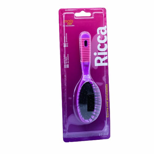 Escova Ricca Pink Oval Almofada