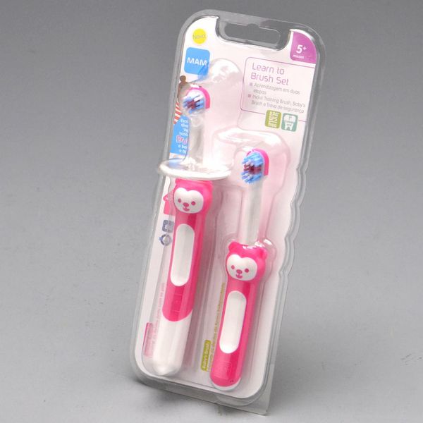 Escova MAM Learn to Brush 5+ Meses Rosa
