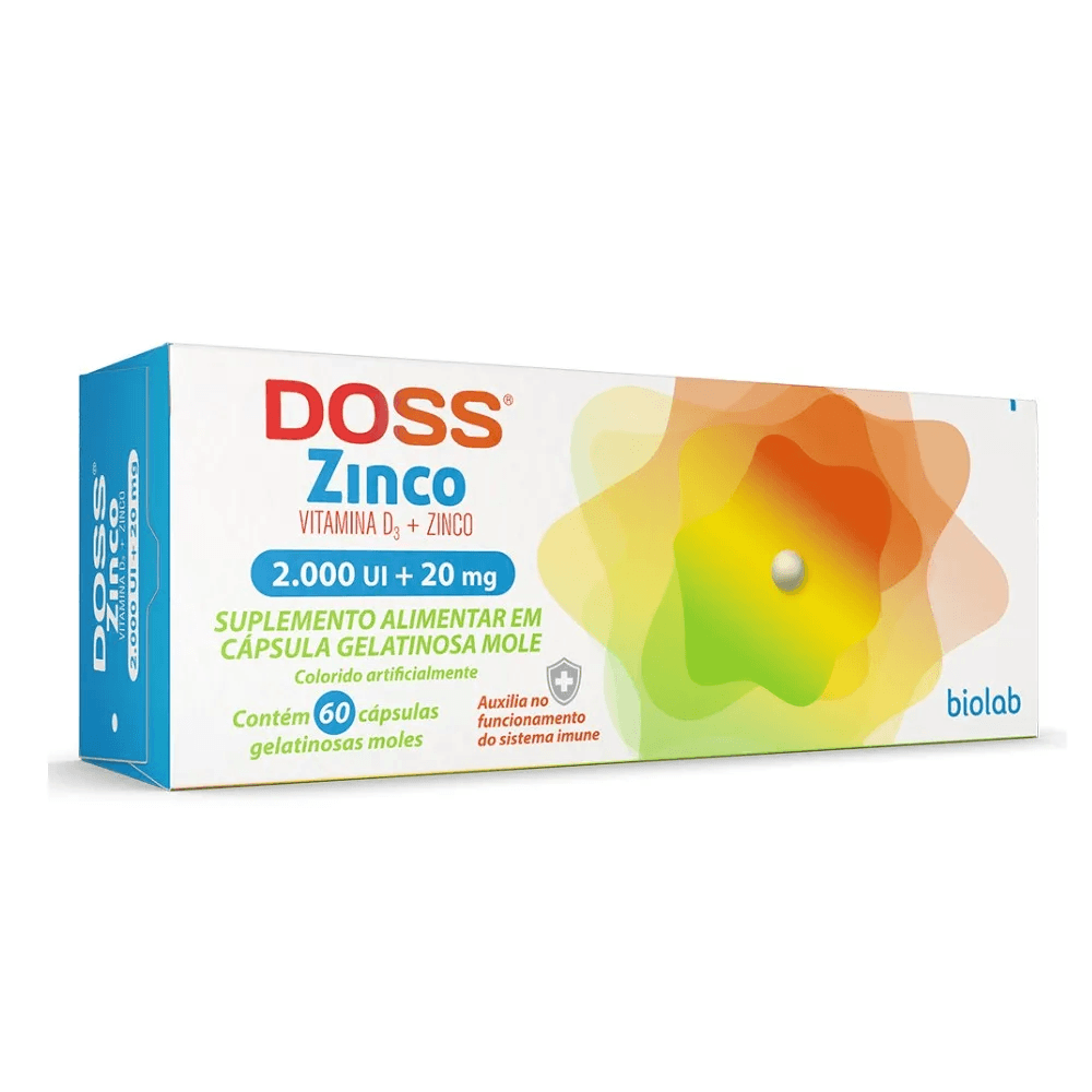 Doss Zinco 2000UI+20mg 60 Cápsulas