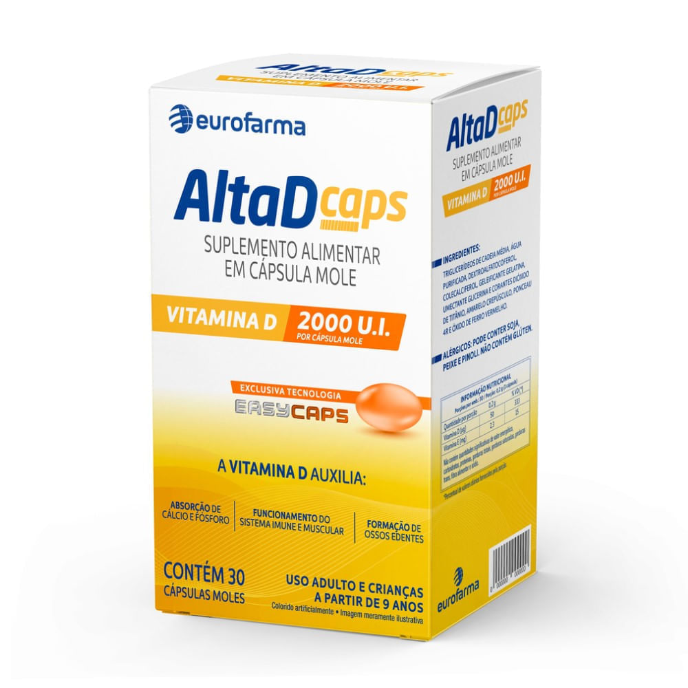 Alta D 2000 UI 30 Cápsulas