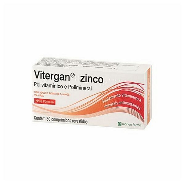 Vitergan Zinco 30 Comprimidos