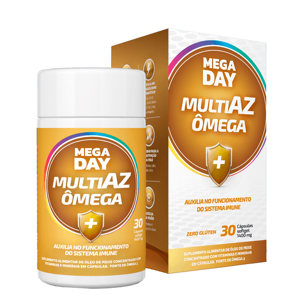 Mega Day Multi AZ Ômega 30cápsulas