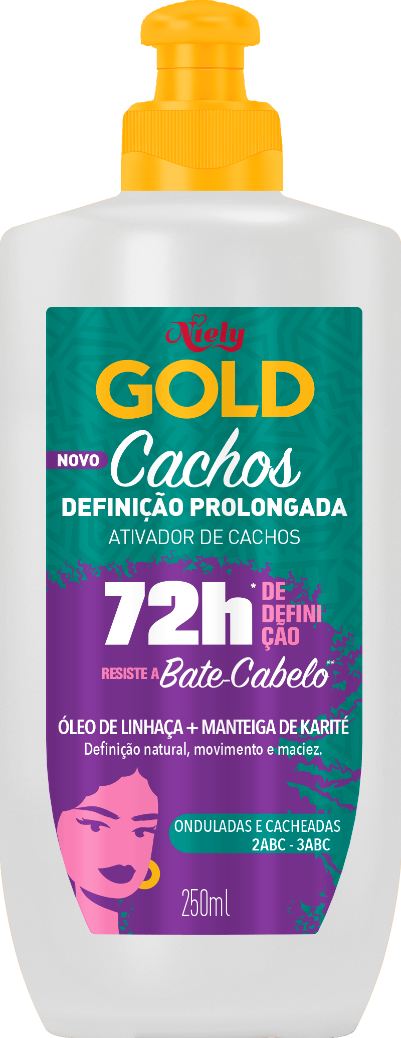 Ativador De Cachos Niely Gold Cachos Definição Prolongada 250ml