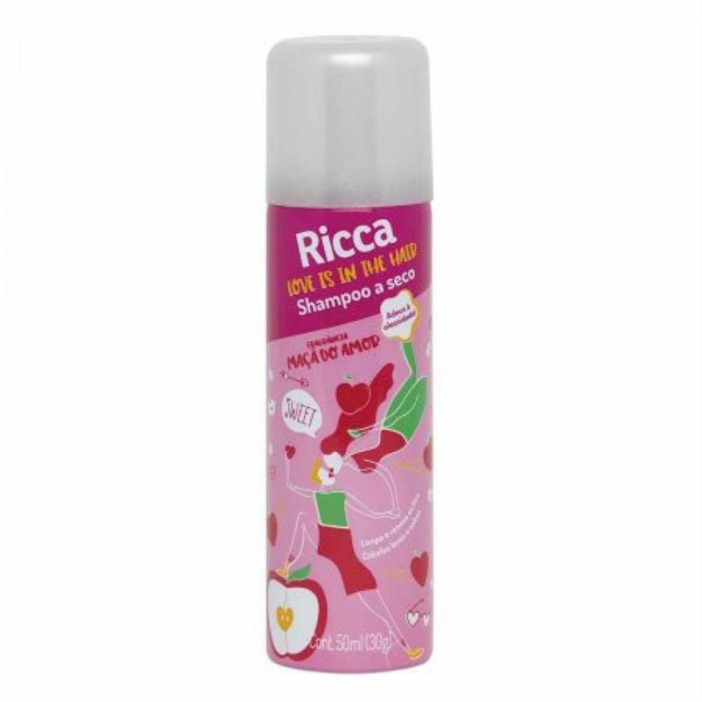 Shampoo a Seco Ricca Maçã do Amor com 50ml