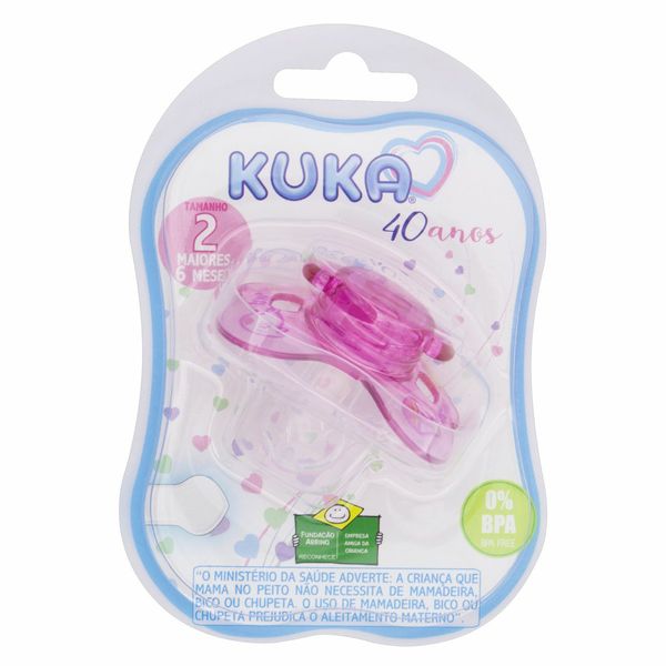 Chupeta Kuka Decorada Neon N 2 Rosa