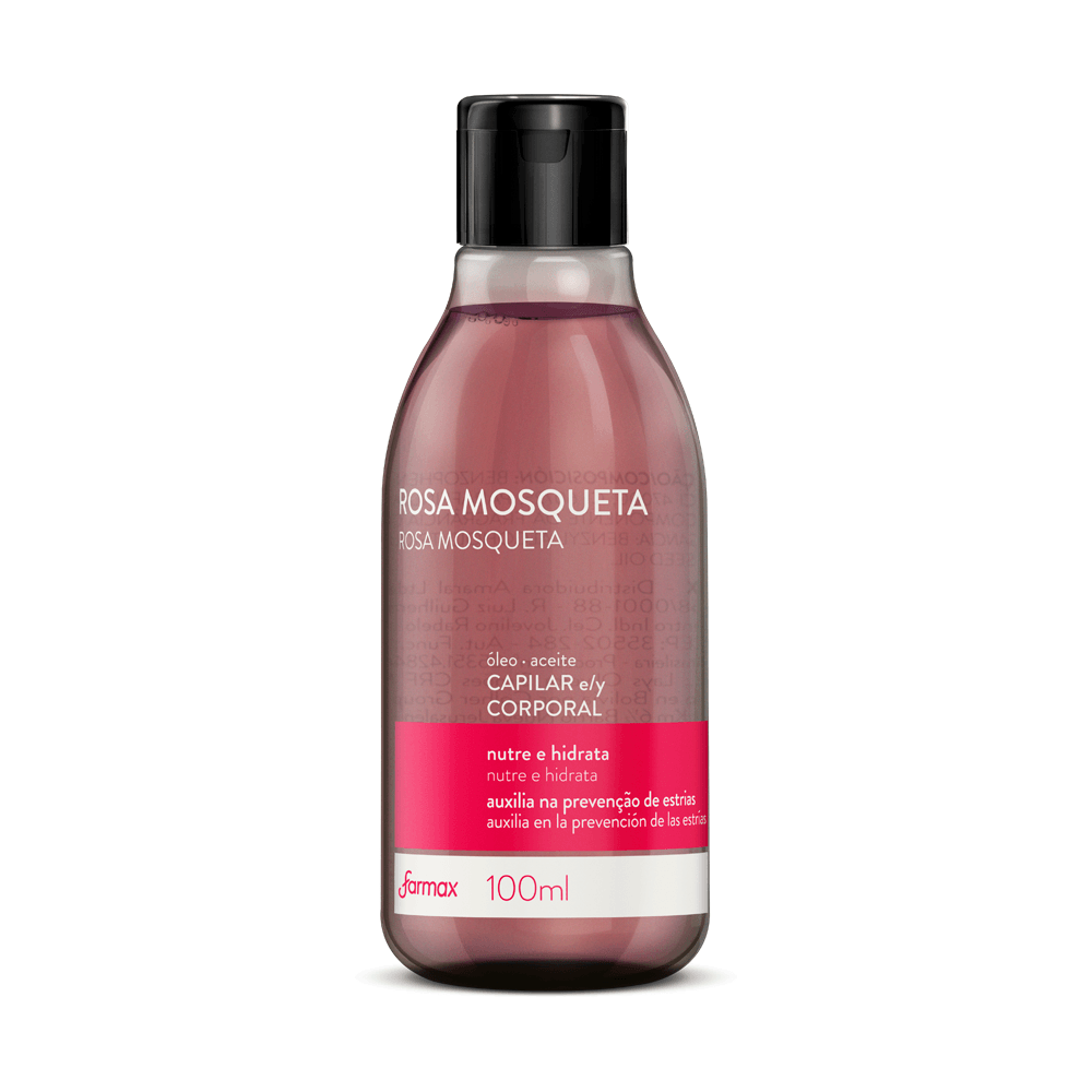Óleo Corporal e Capilar Farmax Rosa Mosqueta com 100ml