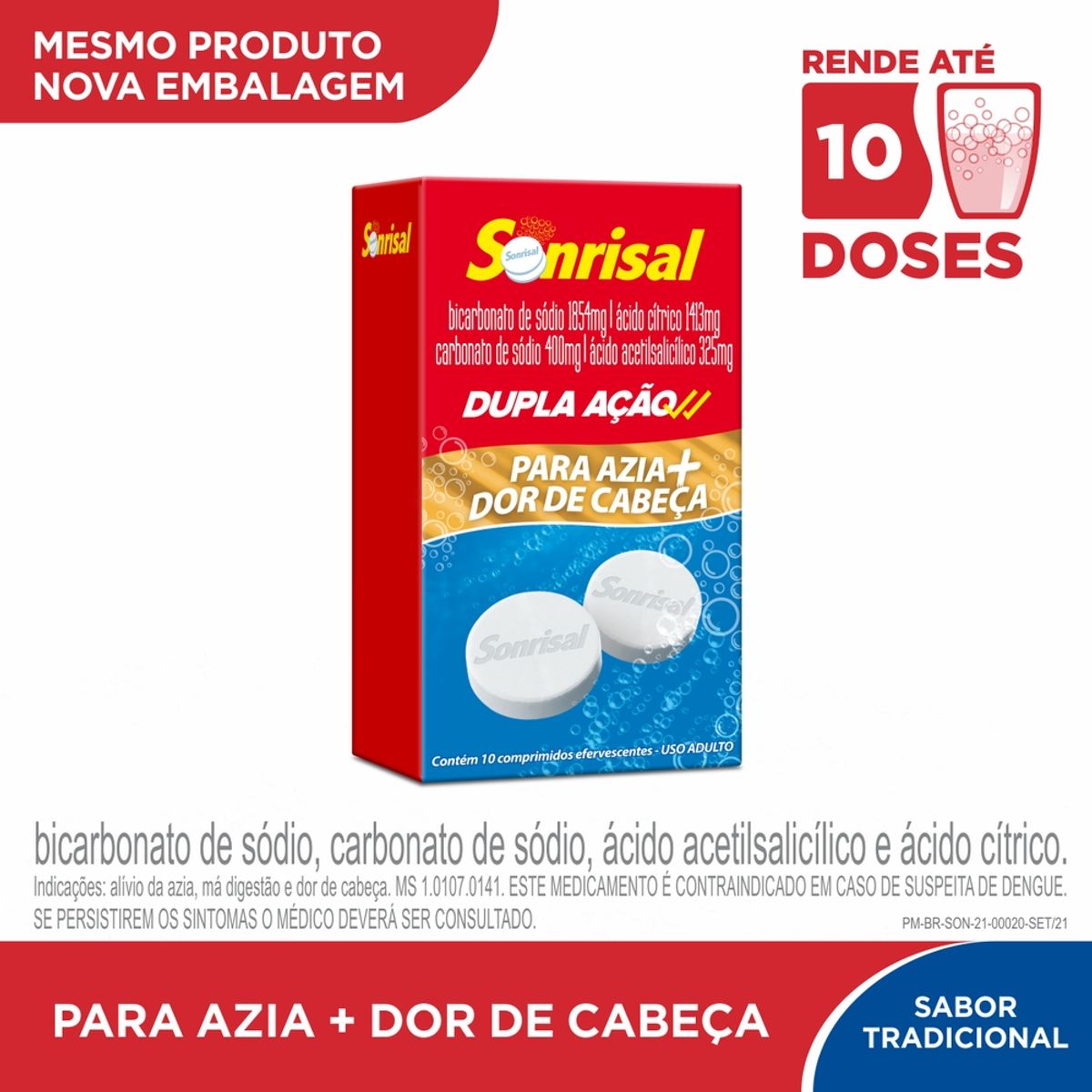 Sonrisal Sabor Tradicional 10 Comprimidos