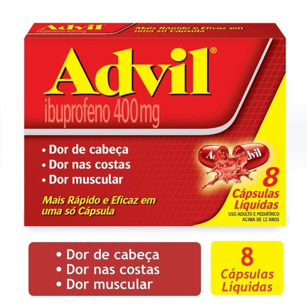 Advil 400mg com 8 Cápsulas