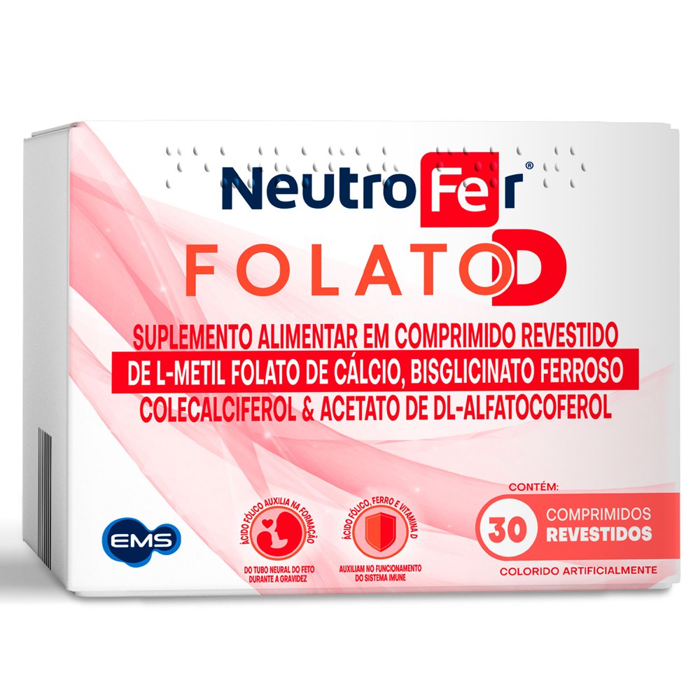 Neutrofer Folato D com 30 comprimidos