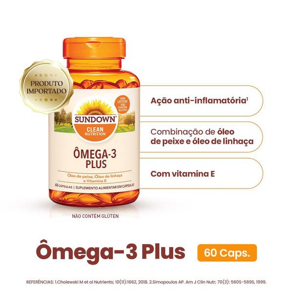 Triple Ômega 3-6-9 Sundown 60 Cápsulas
