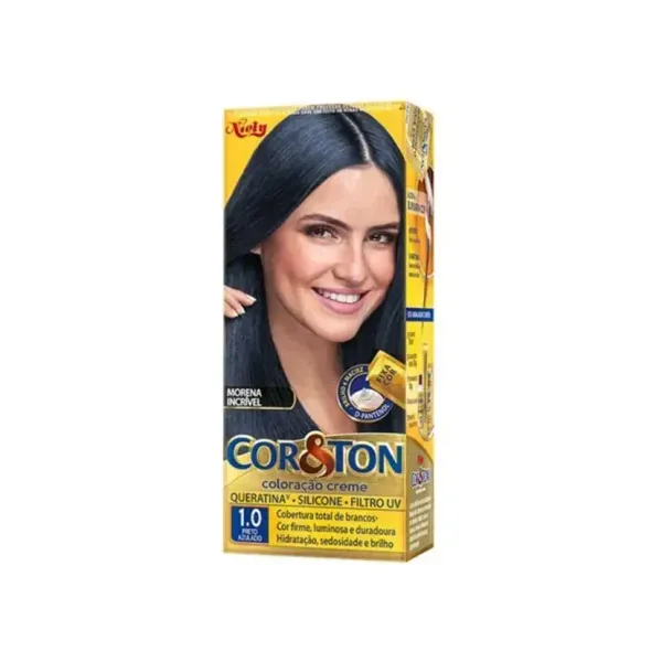 Tintura Cor&Ton Cor 1.0 Preto Azul Bisnaga