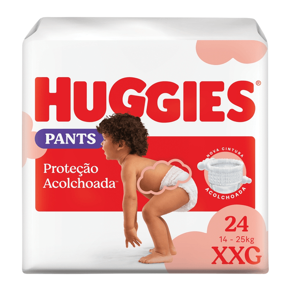 Fralda Huggies Roup Proteção Acolchoada Xxg Mega 24 Un