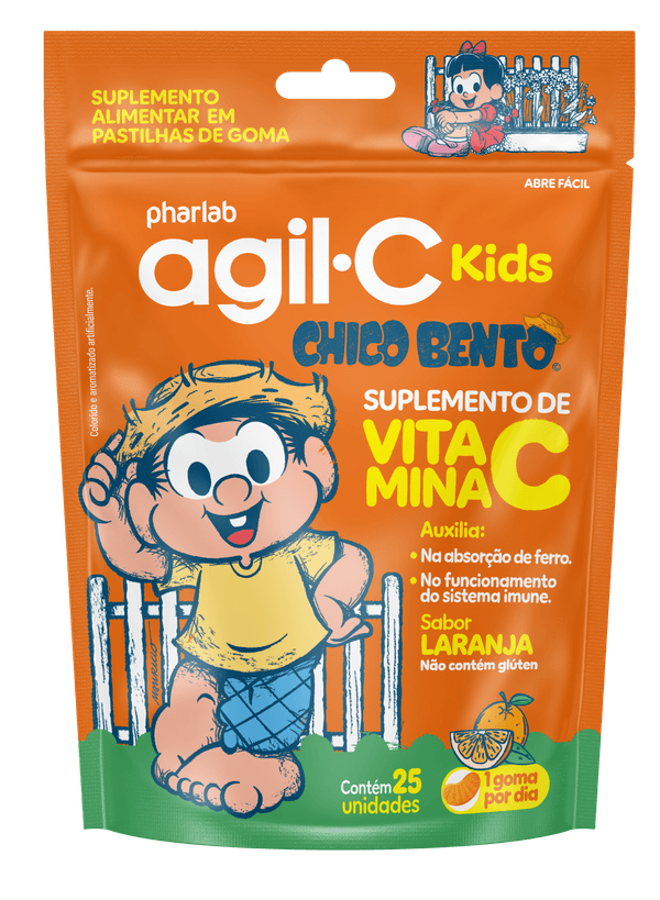 Agil C Kids Vitamina C com 25 Gomas Sabor Laranja 30mg
