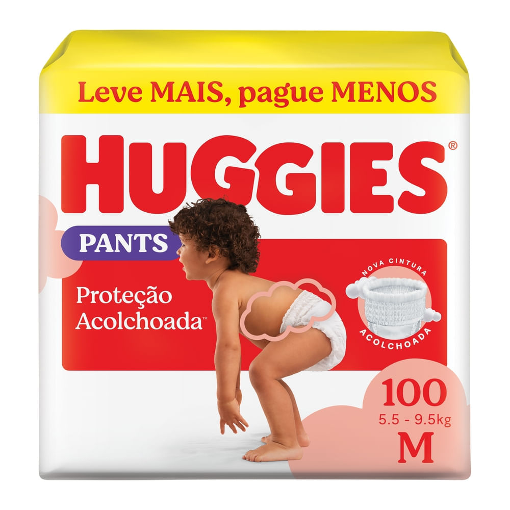 Fralda Huggies Roup Proteção Acolchoada M Max 100Un