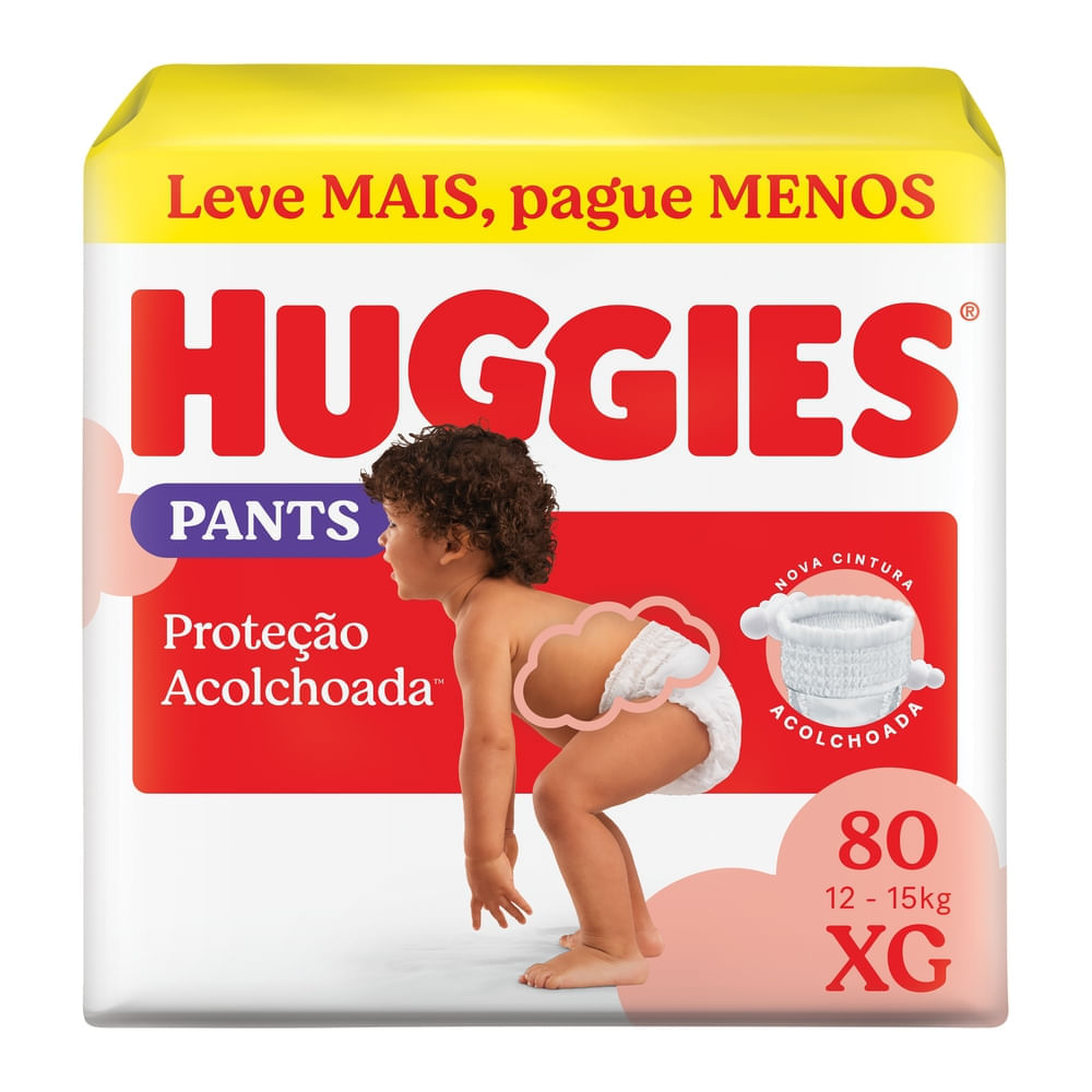 Fralda Huggies Roup Proteção Acolchoada Xg Max 80Un