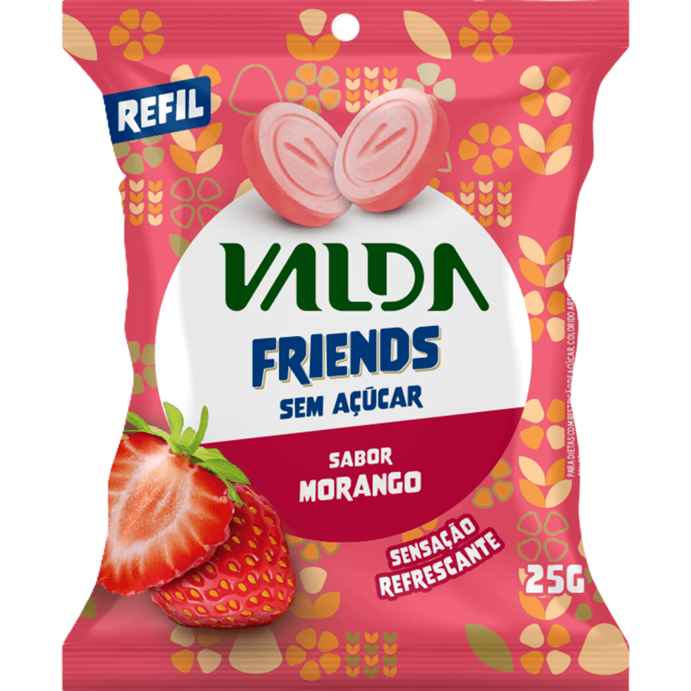 Pastilha Valda Friends Morango 25g