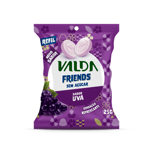 Pasta Valda Friends Uva Sem Açucar Sachê 25g