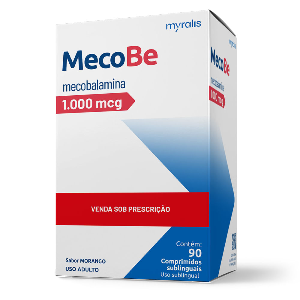 MecoBe Mecobalamina 1.000mcg 90 Comprimidos Sublinguais