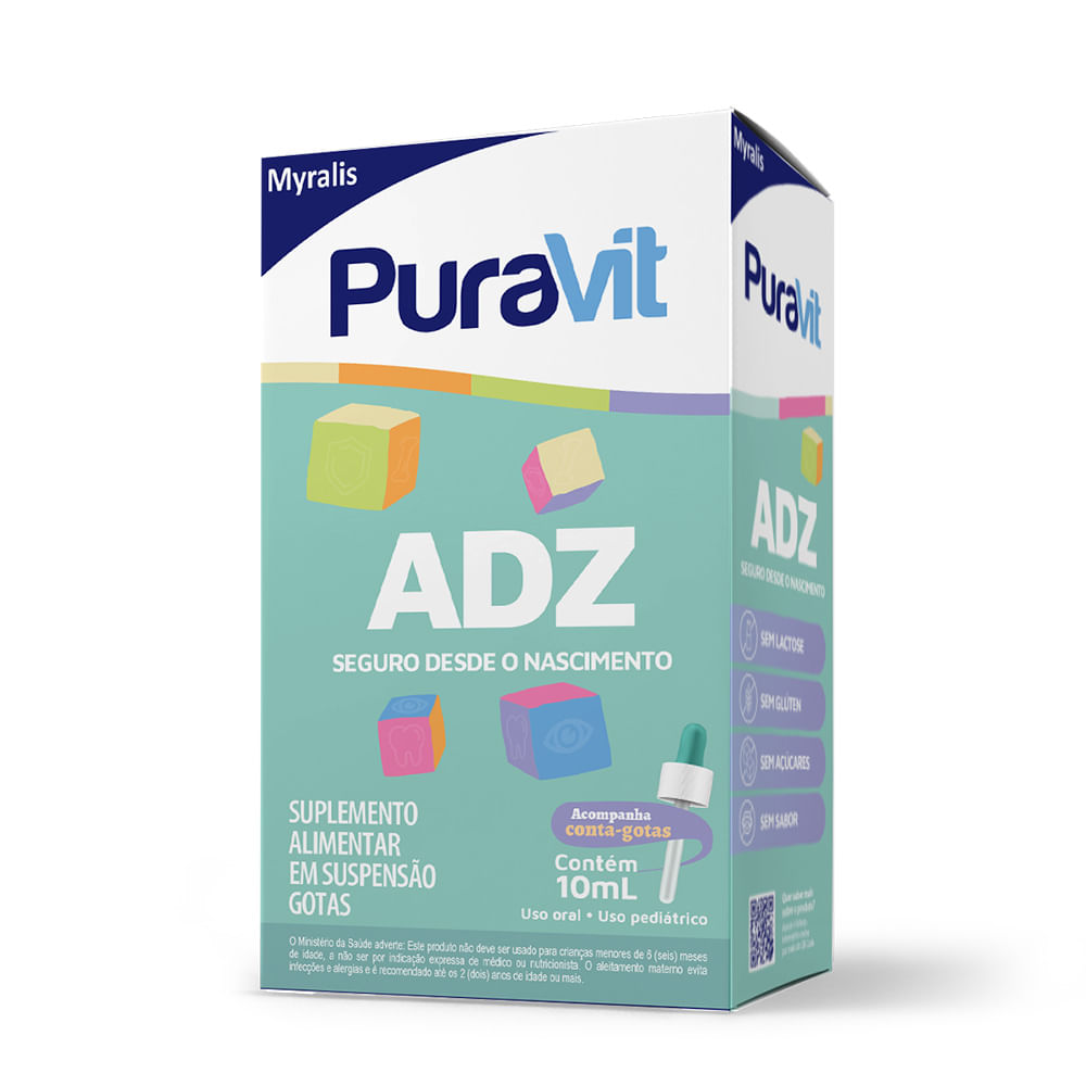 Suplemento Alimentar Puravit Adz Gotas 10ml