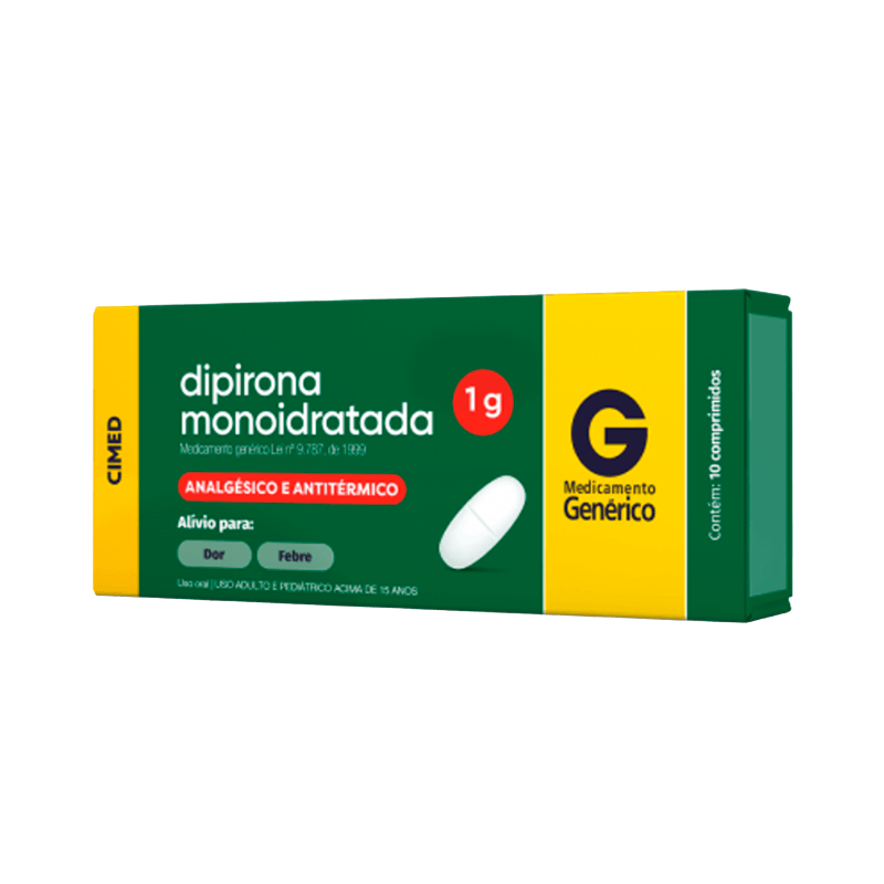 Dipirona Monoidratada 1g 10 Comprimidos Cimed