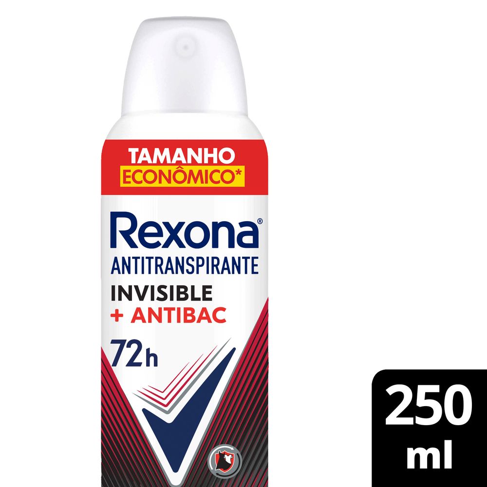 Desodorante Aerossol Rexona Antibacterial Invisible com 250ML