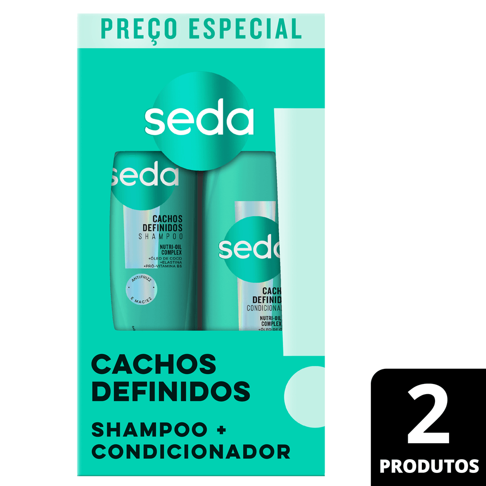 Kit Seda Cachos Definidos Shampoo 300ml+Condicionador 190ml