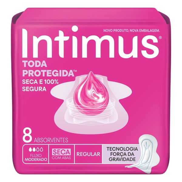 Absorvente Intimus Toda Protegida Tripla Seca Com Abas 8Und