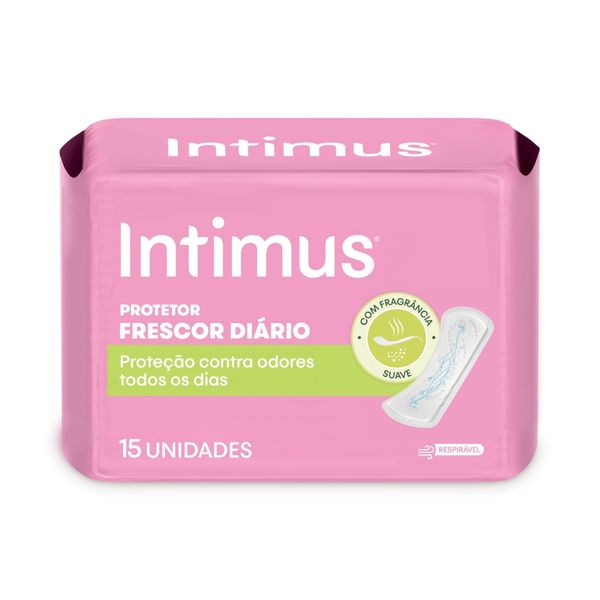 Protetor Diário Intimus Days Odor Control sem Abas Perfumado Odor Control 15 Unidades