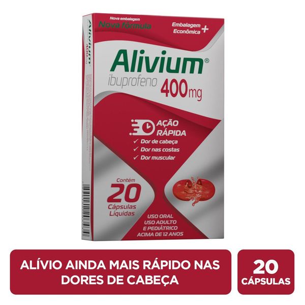 Alivium 400mg com 20 Cápsulas Hypera