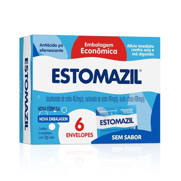 Estomazil Pó Efervescente Sem Sabor 6 Envelopes 5G