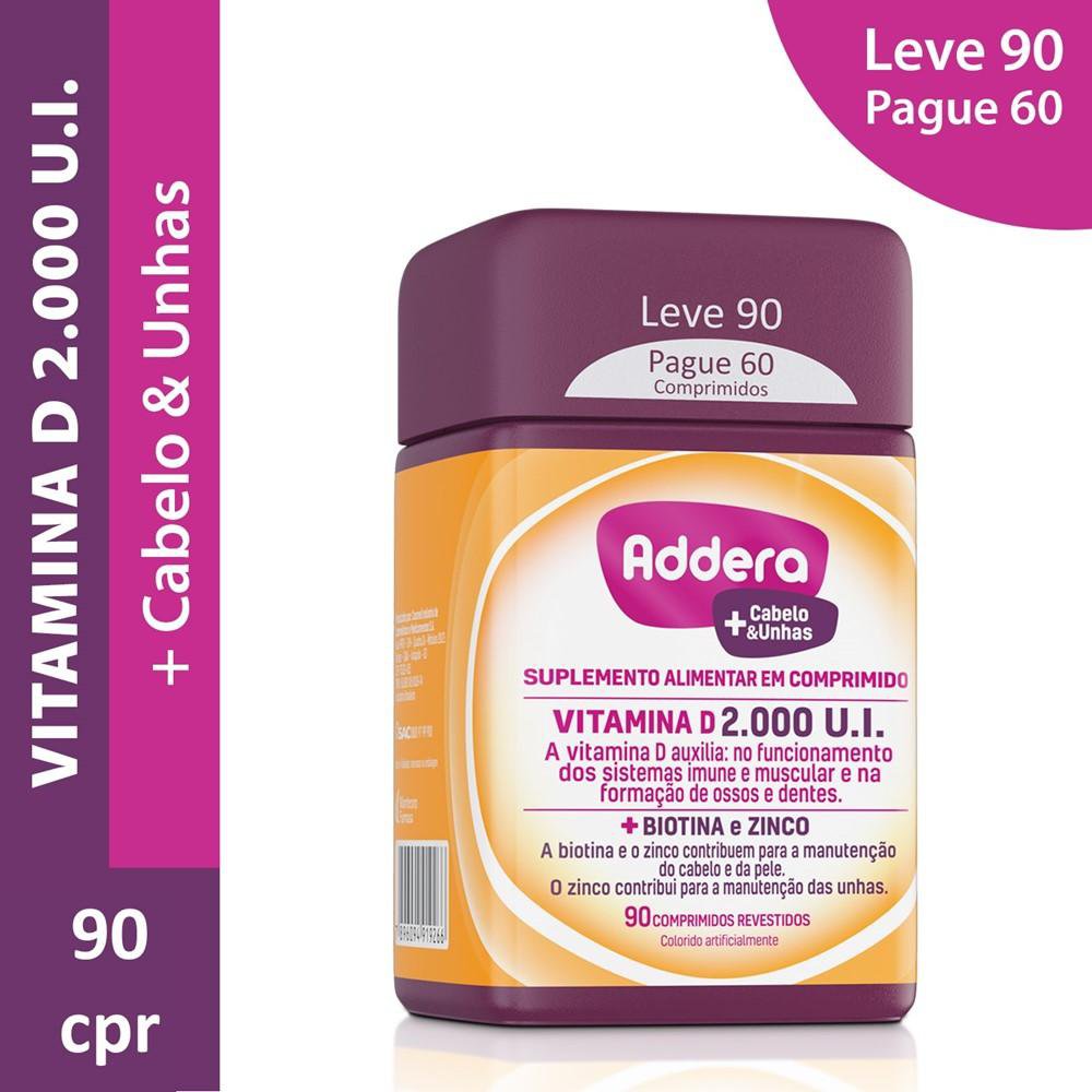 Addera Cabelo E Unha 90 Comprimidos